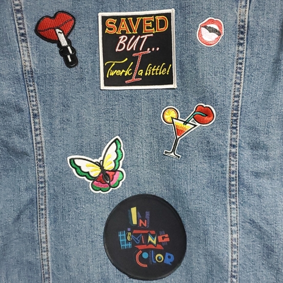 NWT custom 1 of a kind Denim Jacket - Picture 5 of 6